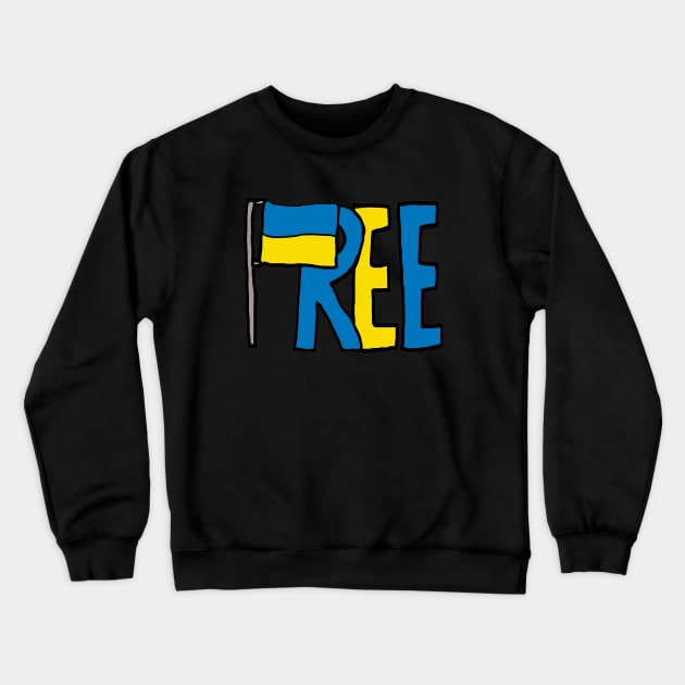 Free Ukraine Crewneck Sweatshirt by Mark Ewbie